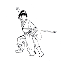 wuxia fighter in pose